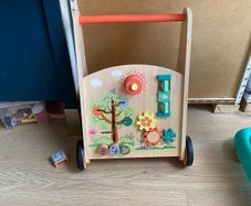 Wooden baby walker