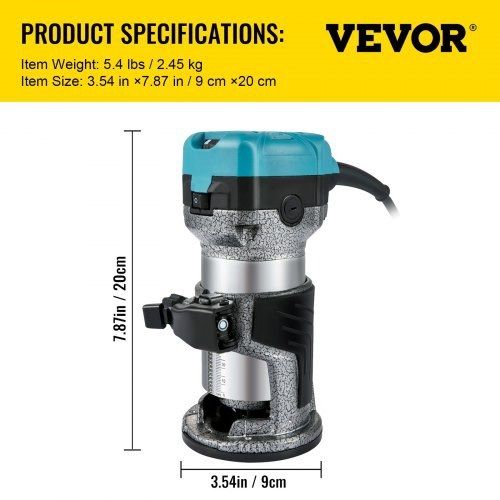 Router Tool, 710W Wood Router, Router for Woodworking with Three Router Collets, Wood Router Tool with Fixed Base, Woodworking Router with Aluminum Shell and 13000 - 33000 r/min Rotating Speed (FREE SHIPPING)