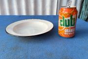 Vintage USSR white enamel plate