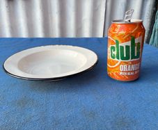 Vintage USSR white enamel plate