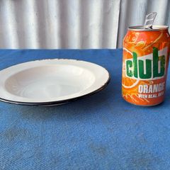 Vintage USSR white enamel plate