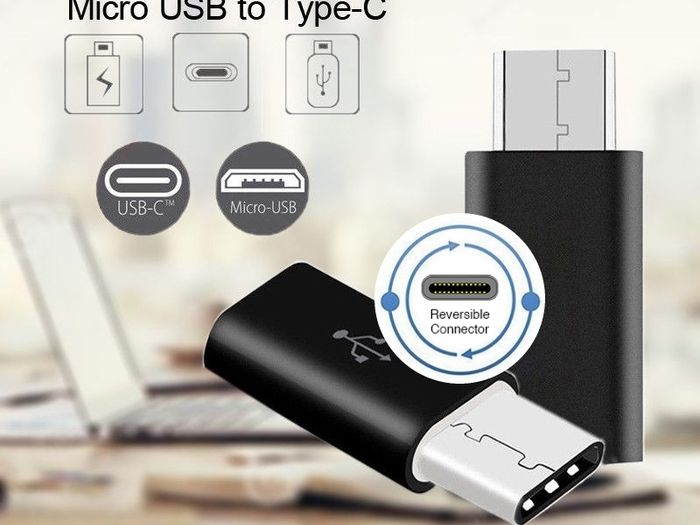 2PCS - [Micro USB (Female) to USB-C (Male) Charger/Sync Convertor/Adapter] (Brand New/Warranty)