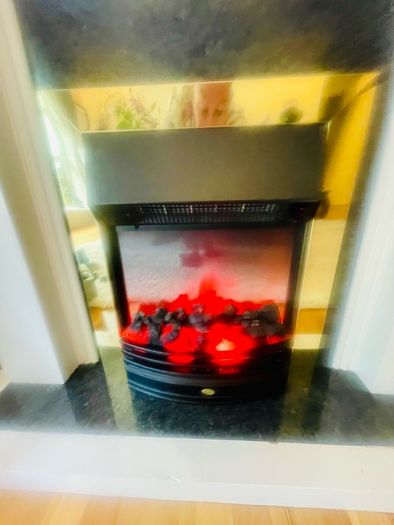 Freestanding Fireplace with electric fire