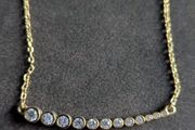 Solid silver and stones necklace chain