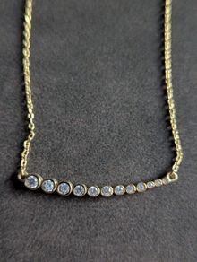Solid silver and stones necklace chain