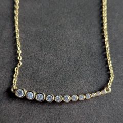 Solid silver and stones necklace chain