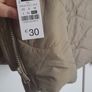Khaki coloured onion quilted jacket Image 6