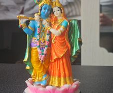 Radha Krishna Murti  Marble Dust 15cm tall New Condition
