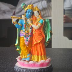 Radha Krishna Murti  Marble Dust 15cm tall New Condition