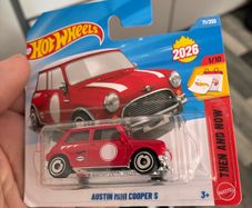 Red classic mini hot wheel