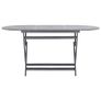 9 Piece Garden Dining Set Solid Acacia Wood Grey Image 2