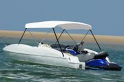 2 Bow Bimini Top White 180x130x110 cm