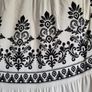 F&F Long folk summer maxi skirt off white black S NEW Image 5