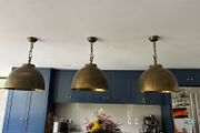 Brass Pendant Ceiling Light x3