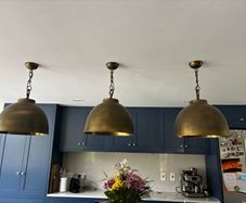 Brass Pendant Ceiling Light x3
