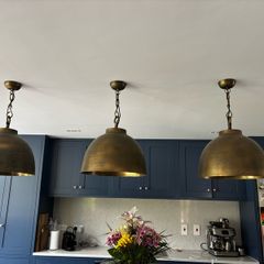 Brass Pendant Ceiling Light x3
