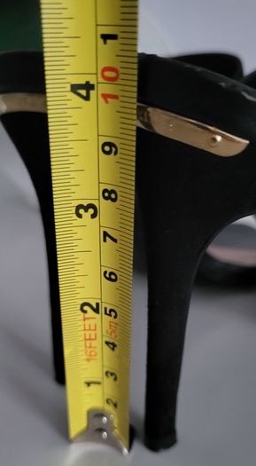 CHARLES & KEITH black suede wide strap high heels Sz 39 ( Fit 6-6.5 UK) - Rrp 153 (New)