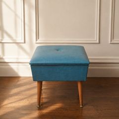 Vintage SHERBORNE Sewing Box  Foot Stool