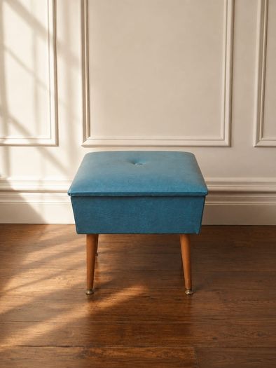 Vintage SHERBORNE Sewing Box  Foot Stool