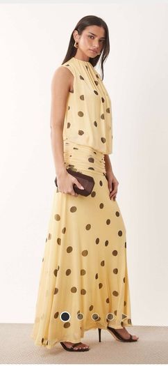 asos polka dot maxi dress