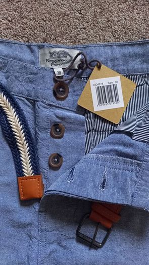 Mens shorts with belt