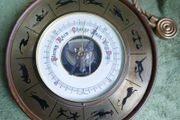 Vintage Zodiac Barometer Hygrometer Wall Hanging West Germany
