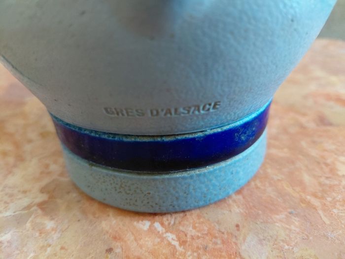 vintage pitcher Ant. Krummeich Gres D'alsace Betschdorf pottery jug