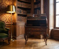 Antique roll top desk in a French style