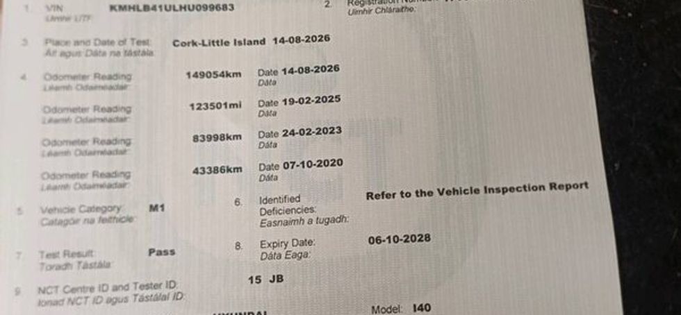 Hyundai i40 2017 with 26 months N.C.T