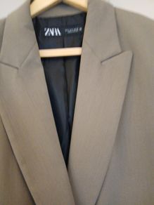 jacket ladies size zara s  oversized  pit to pit 49 cm khaki coliur
