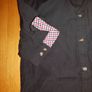 Black shirt brand new with red check detail short sleeve size M Image 3