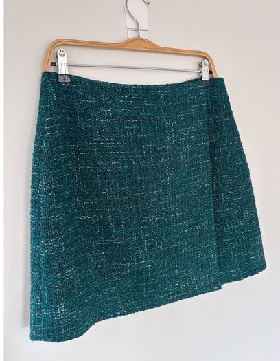 Massimo Dutti textured crossover skirt