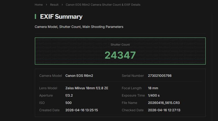 Canon camera R6 mark ll