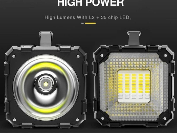 Torch LED Super Bright 10000mAh 4000LM Multifunction Flashlight 7 Modes Rechargeable Camping Torch Large Light Powerful USB Power Bank for Outage,Outdoor