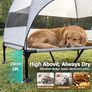Elevated Dog Bed with UV-Proof Canopy, Raised Outdoor Dog Tent with Powerful Anti-Slip Feet, Portable Pet Cot with Wider Shade, Raised Cooling Bed for Camping, Backyard, Beach (Grey, XL) Image 4