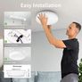 Bathroom Light, 15W 1500lm Ceiling Lights, 100W Equivalent, Waterproof IP54, Small, Dome, Modern, Flush Ceiling Light for Kitchen, Bulkhead, Toilet, Porch, Bedroom, Utility Room (FREE POSTAGE) Image 3