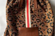 Codello Leopard Backpack/Tote with Leather Trim
