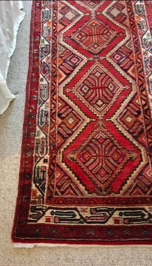 Beautiful Persian Hamadan Hand Knotted Runner Rug Carpet