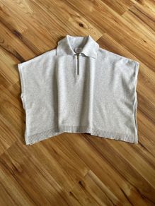 Zara light grey poncho jumper age 9-10