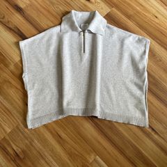 Zara light grey poncho jumper age 9-10