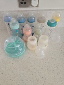 MAM Bottles + microwave soother steriliser