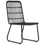 3 Piece Bistro Set Poly Rattan Black Image 2
