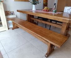 Solid Oak Dining Bench