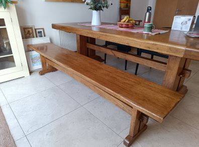 Solid Oak Dining Bench