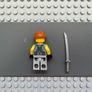 lego ninjago njo0380 Shark Army Thug minifigure - Tank Top, Large Knee Plates Image 2