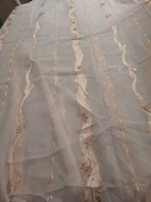 Luxurious Gold Embellished Voile Window Curtain