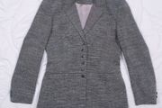 Wallis Grey Textured Linen Blend Jacket Blazer 10UK/38EU