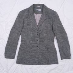 Wallis Grey Textured Linen Blend Jacket Blazer 10UK/38EU