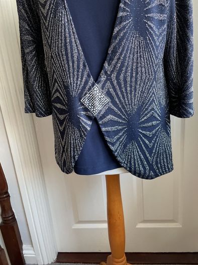 Dressy Top Navy/ Silver Brand New with label