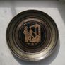 Vintage 24k Gold Painted Black Wall Plate/Plaque Image 7
